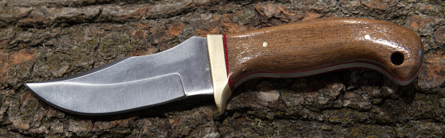 Walnut Clip Point Hunting Knife