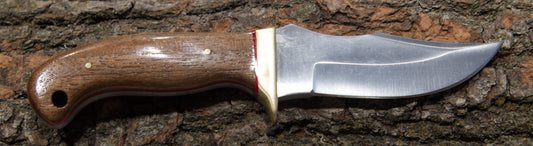 Walnut Clip Point Hunting Knife